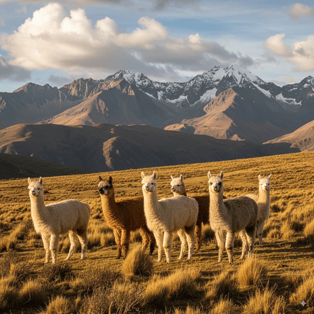 Alpacas en el altiplano peruano